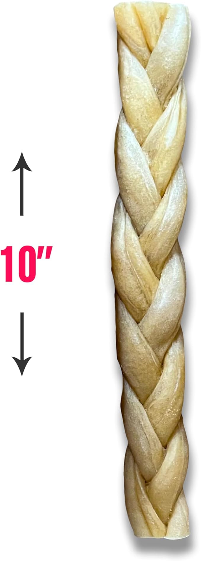 Odor-Free Super Braided Collagen Dog Chews (10-Inch). - Long-Lasting Bully Stick & Rawhide Alternative, Single Ingredient Chew Treat for Aggressive Chewers (Pack of 20)-Mewly Pet