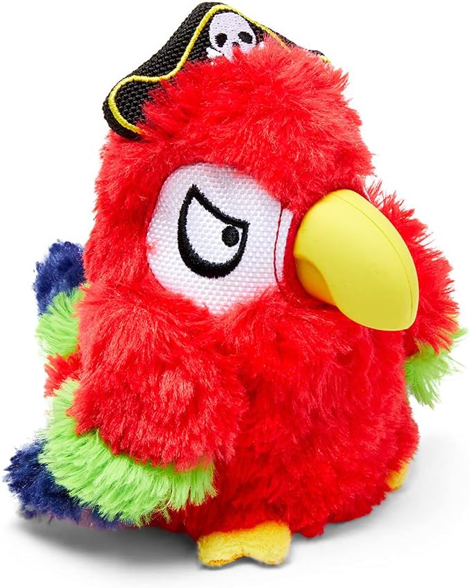 Barkbox Super Chewer Tough Dog Chew Toys for Aggressive Chewers, Plush 2 Toys in 1 (Parrot - Large)-Mewly Pet