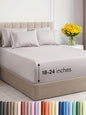 Extra Deep Cal King Sheet Set - 6 Piece Breathable and Cooling Sheets - Hotel Luxury Bed Sheets Set - Easy Fit - Soft, Wrinkle Free and Comfy Sheets Set - Light Grey Sheet Set with Extra Deep Pockets