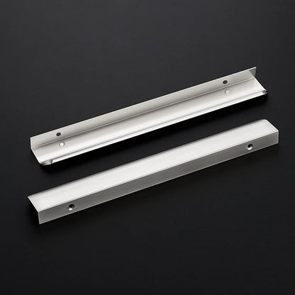 Ravinte Hardware 12 Pack Silver Cabinet Handles, 11.8 Inch (300mm) Finger Edge Pulls, 8.8 Inch Hole Center, Finger Pulls for Cabinets