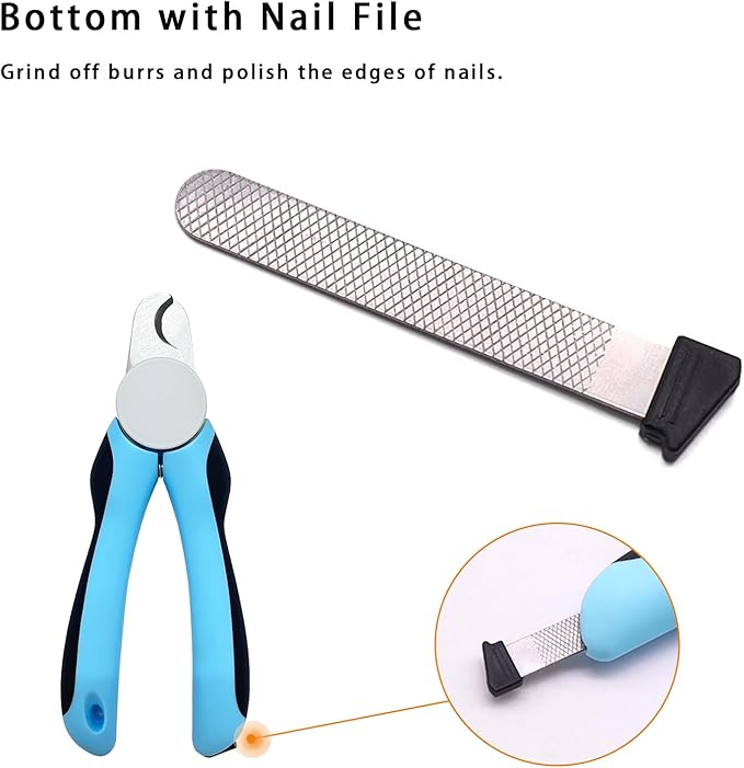 Cat & Dog Nail Clipper and Trimmer with Safety Guard, Avoid Over Cutting Toenail, Equipped with Nail File - Professional Grooming Tool for Pets-Mewly Pet