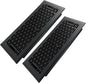 4x10 Inches 2 Pack Heavy Duty Walkable Floor Register - Easy Adjust Air Supply Lever Decorative Floor Vent Covers - Boston Design Vent Covers for Home - Matte Black