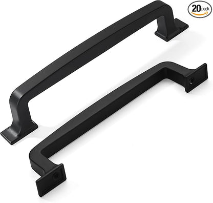 khtumeware 20 Pack Kitchen Handles - 5 Inch Black Cabinet & Drawer Pulls Matte Black Finish