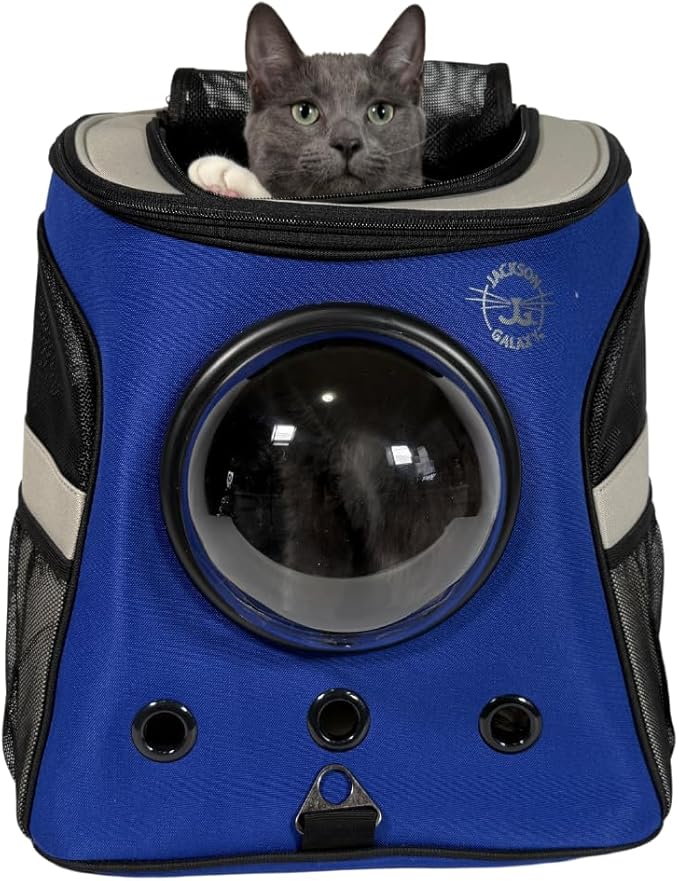 Your Cat Backpack Carrier Bag - Jackson Galaxy Airline Approved Cat Carrier with Space Capsule Bubble for Small Cats, Kitten - Premium Cat Carrier Backpack for Outdoor, Travel, Hiking, Pet Supplies-Mewly Pet