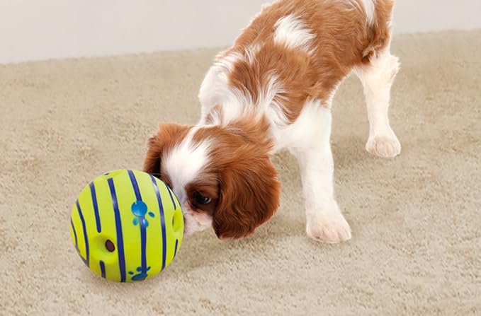 Wobble Wag Giggle Ball | Rolling Enrichment Toy for Fun Playtime, Interactive Play for Indoor or Outdoor, Keeps Dogs & Puppies Large, Medium or Small Busy & Moving, As Seen on TV | Pack of 1-Mewly Pet