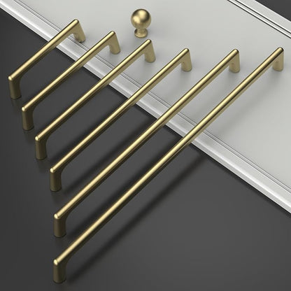 Amerdeco 10 Pack Brushed Gold Cabinet Pulls 6.3 Inch(160MM) Hole Centers Kitchen Cabinet Handles Hardware Kitchen Handles for Cabinets Cupboard Handles Drawer Pulls ZH0041