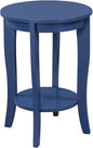 Convenience Concepts American Heritage Round End Table, Cobalt Blue