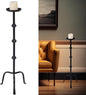 Mumufy 1 Pcs Metal Candlestick Floor Pillar Candleholder Elegant Tall Candleholder Metal Candelabra Candlesticks Holder for Formal Events Wedding Church Holiday Decor (32 Inch,Black)