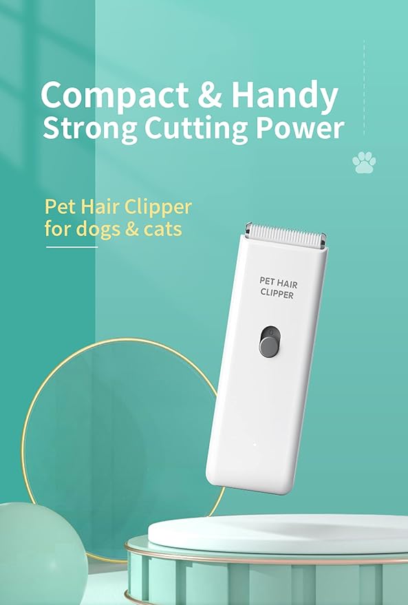Dog Cat Home Hair Waterproof Clipper Portable Electric USB Rechargeable Pet Grooming Tools Low Noise Shaver Cordless Trimmer for Small and Large Pets-Mewly Pet