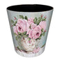 10L Wastebasket Retro Decorative Trash Can Waterproof PU Leather Wastebasket Without Lid for Kitchen, Office, Living Room, Bedroom