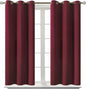BGment Blackout Curtains for Bedroom - Grommet Thermal Insulated Room Darkening Curtains for Living Room, Set of 2 Panels (38 x 54 Inch, Burgundy)