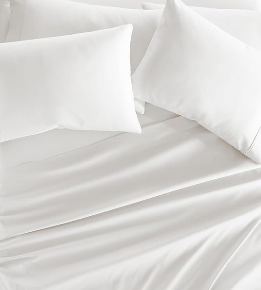 Linen Market Brushed Microfiber Twin Sheet Set 3 Piece – Oeko-TEX Certified Ultra Soft & Wrinkle-Free - 16" Deep Pocket Sheets - Easy Care Twin Size - White