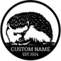 Custom Hedgehog Metal Sign, Personalized Hedgehog Metal Wall Art,Hedgehog Lovers Gift Metal Kid Room Decor,Personalized Hedgehog Lover Name Sign,Kid Nursery Decoration (Style A)