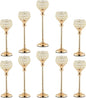 VINCIGANT Candle Holders for Tea Lights Wedding Table,Gold Crystal Candle Holders Candle Stick Holder Rhinestone Decorative Tray for Party Thanksgiving Gift