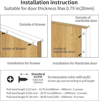 3 Pack 10" (250mm) Overall Length Overall Length Edge Finger Pull, Brushed Brass Aluminium Hidden Furniture Wardrobe Cabinet Drawer Pull Long Concealed Furniture Closet Door Handle, 3699S