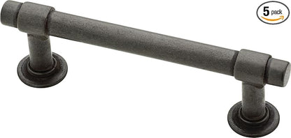 Franklin Brass Francisco (5-Pack) Cabinet Handles 3' Hole Center Soft Iron Kitchen Drawer Pulls Dresser, Furniture Hardware P29520K-SI-B1