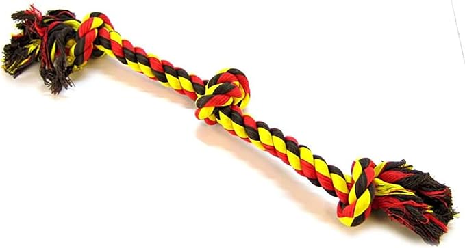 Mammoth Flossy Chews Color Rope Tug – Premium Cotton-Poly Tug Toy for Dogs – Interactive Dog Rope Toy – Tug Dog Chew Toy-Mewly Pet