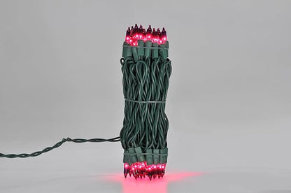 Brite Star 100 Count Mini String Christmas Lights, Purple - 22 feet Indoor/Outdoor Christmas Tree Lights with Green Wire