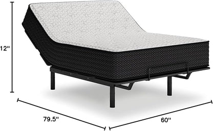 Signature Design by Ashley Limited Edition Plush 12 Inch Hybrid Mattress with Gel Memory Foam and Edge Support for Cool Sleep and Pressure Relief, Queen, Fiberglass Free, Mattress In A Box