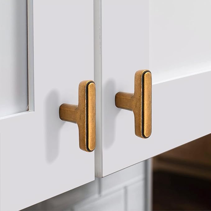 10 Pack Kitchen Cabinet Knobs Antique Brass Vintage Retro Knobs Drawer Kitchen Cabinet Hardware for Drawers