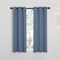NICETOWN Thermal Insulated Curtains Blackout Draperies, Stone Blue, Set of 2, 29 by 40 inches Long, Window Treatment Solid Grommet Room Darkening Drape Panels for Bedroom