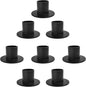 Gute Taper Candle Holder, Candle Holders for Pillar Candles, Matte Black Candlestick Holder Centerpieces for Home Decoration, Wedding Anniversary, Party, Housewarming Gifts,Set of 8,Round