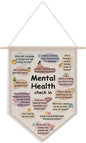 Motivational Wall Decor Classroom Decorations Mental Health Awareness Canvas Hanging Pennant Flag Banner Wall Sign Decor for Bedroom Classroom Playroom Game Room Front Door