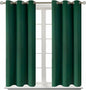 BGment Blackout Curtains for Bedroom - Grommet Thermal Insulated Room Darkening Drapes for Living Room, Set of 2 Panels (38 x 45 Inch, Emerald Green)