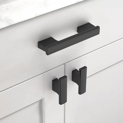 Asidrama 15 Pack 3 Inch(76mm) Matte Black Kitchen Cabinet Handles, Cabinet Pulls Kitchen Cabinet Hardware for Cupboard Drawer Pulls