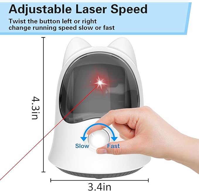 Cat Laser Toys for Indoor Cats, Random Trajectory Laser Cat Toy, Interactive Cat Toys for Bored Indoor Adult Cats/Kittens/Dogs-Mewly Pet