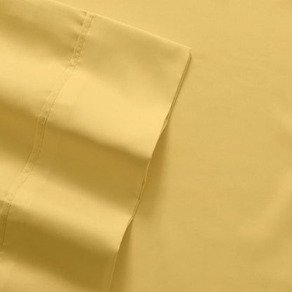 Sweet Home Collection 6 Piece 1500 Supreme Collection Brushed Microfiber Deep Pocket Sheet Set-2 Extra Pillow Cases, Great Value, Split King, Yellow