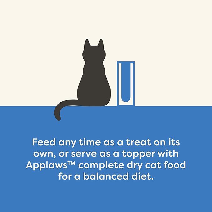 Applaws Lickable Cat Treats, Natural Grain-Free Purée, Limited Ingredient, Fish Squeeze Up Cat Treats (24 x 0.25 oz Sachets)-Mewly Pet
