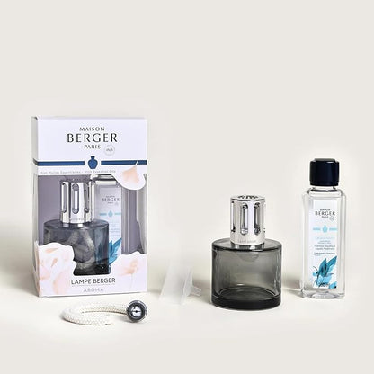 MAISON BERGER - Lampe Berger Home Fragrance Lamp Diffuser - Model Aroma - 4.9 x 3.2 x 3.2 inches - Includes Fragrance Aquatic Freshness - 250 milliliters - 8.45 Fluid Ounces (Aroma Happy)