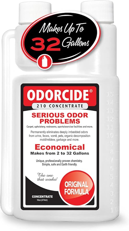 Odorcide Odor Eliminator Concentrate: Odor Eliminator for Strong Odor on Carpets, Hardwood & More - Smoke, Sweat & Pet Odor Eliminator for Home w/Non-Enzymatic Formula, 16 oz-Mewly Pet