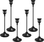 Candlestick Holders 6 PCS Metal Taper Candle Holders, KSWING Black Candle Stick Holders Set, Perfect for Table Centerpiece Mantel Party Wedding Christmas Home Decor, Set of 6