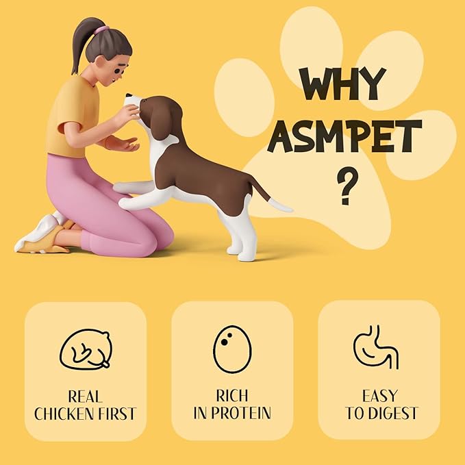 ASMPET Dog Treats Chews, Chicken Rings, Soft Chewy Snacks for Training Rewards 10.6 oz-Mewly Pet