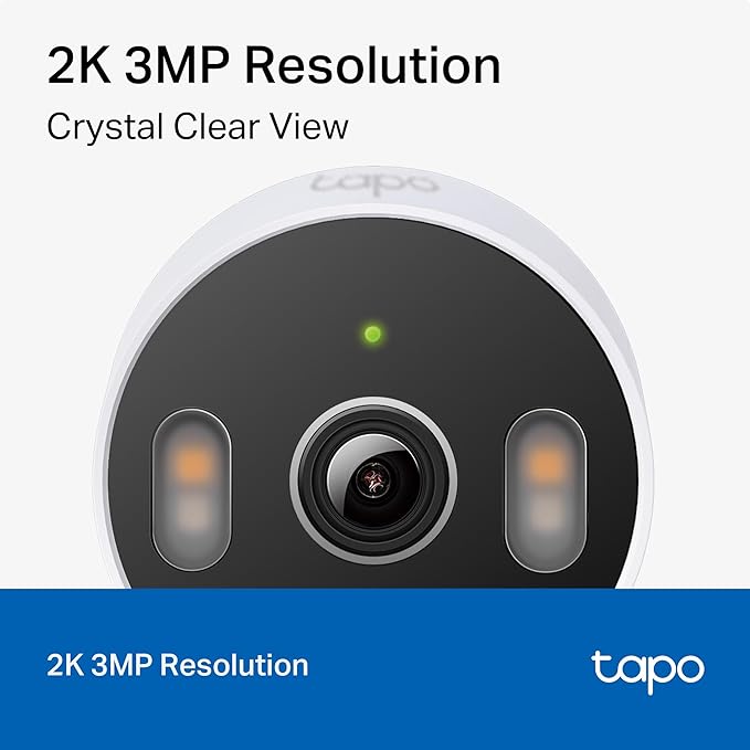 Tapo 2K 3MP Indoor/Outdoor Security Camera - Free Person/Motion/Baby Cry Detection, Color Night Vision, IP65 Weatherproof, SD/Cloud Storage, Works w/Alexa & Google Home HybridCam-Mewly Pet