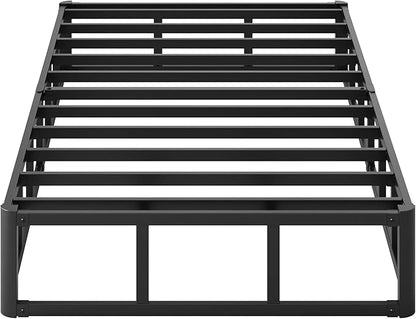 10 Inch High Profile Twin Box Spring Heavy Duty Metal Box Spring Twin with Fabric Cover, Sturdy Mattress Foundation, Easy Assembly, Noise Free, Black
