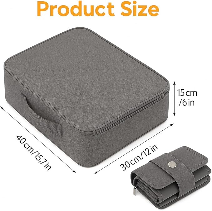 Portable Travel Litter Box for Cats, Small Foldable Travel Cat Litter Box with Zipped Lid, No Smell, Waterproof, Leak-Proof, for Car Hotel and Outdoor, Grey-Mewly Pet