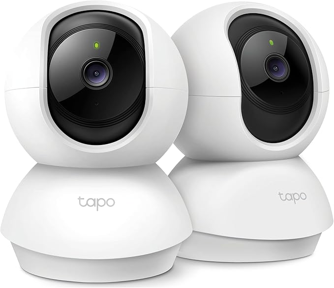 TP-Link Tapo 2K Pan/Tilt Security Camera for Baby Monitor, Dog Camera w/Motion Detection, 2-Way Audio, Siren, Night Vision, Cloud & SD Card Storage, Works with Alexa & Google Home, 2-Pack (C210P2)-Mewly Pet