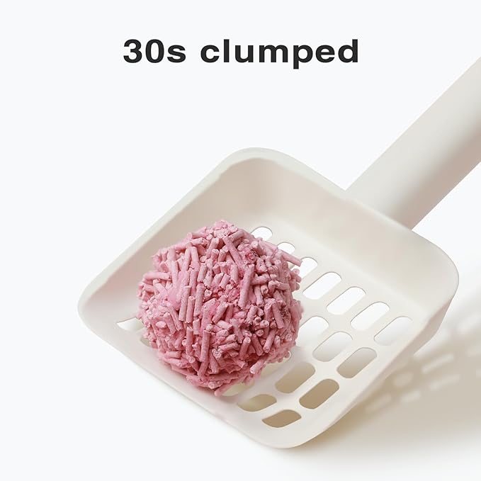 Cat Litter 12LB/2 Packs Dust-Free Clumping Tofu Cat Litter Quickly Absorb Odors Toilet Can Flush Into The Toilet Pure Natural tofu cat Litter (Peach)-Mewly Pet