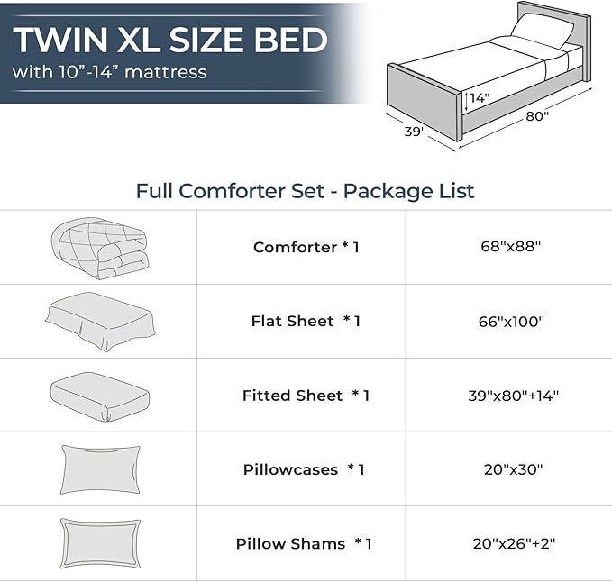 HEVUMYI Cream Yellow Twin-XL Comforter Set - 5-Piece All Season Bed in a Bag Twin-XL, Ultra Soft Bedding Set with Comforter, Flat Sheet, Fitted Sheet, Pillowcases, Pillow Shams