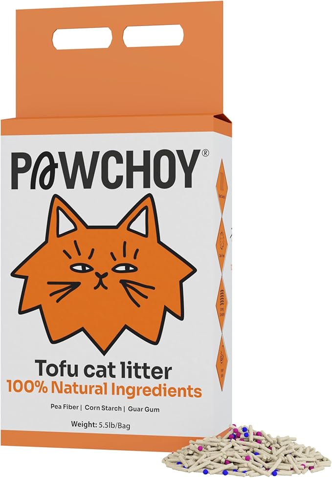 Tofu Cat Litter – Clumping, Flushable, Ultra Absorbent & Fast Drying | 100% Natural, Dust-Free, Low Tracking | Water-Soluble & Eco-Friendly (2.5 lbs x 1 Bag)-Mewly Pet