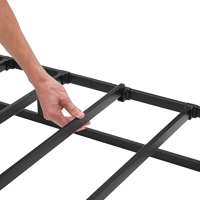 Amazon Basics Smart Box Spring Bed Base, 9-Inch Height Mattress Foundation, Tool-Free Easy Assembly, Cal King, 83"L x 71"W x 9"H, White