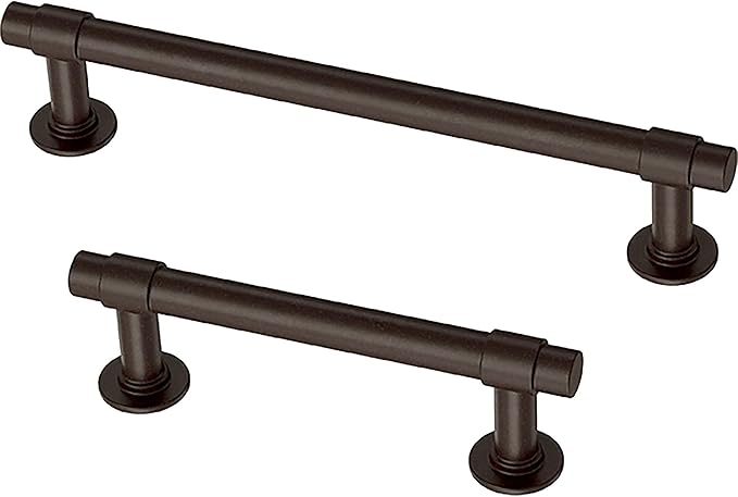 Franklin Brass Francisco (5-Pack) Cabinet Handles 5-1/16' Hole Center Deep Bronze Kitchen Drawer Pulls Dresser, Furniture Hardware P29618K-324-B