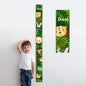 Personalized Growth Chart for Wall, Wooden Height Chart for Kids, Cute Height Measurement for Child/Girls/Boys, Baby and Toddler's Playroom/Kid's Room/Nursery Decor, Animals
