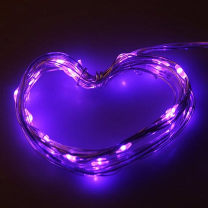 ANJAYLIA Purple String Lights, LED Fairy Lights Battery Operated 30leds Firefly Fairy Lights Party Home Wedding Festival Decorations