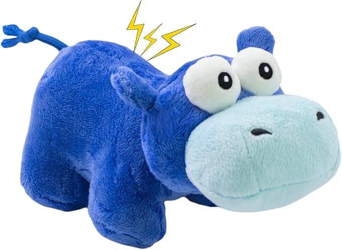Squeaky Dog Toy Cute Plush Dog Toys Safe Puppy Teething Chewing for Small, Medium, and Large Breed Stuffed Hours of Fun 𝐂𝐮𝐝𝐝𝐥𝐞 𝐁𝐮𝐝𝐝𝐲 𝐟𝐨𝐫 pups-Hippo-Mewly Pet