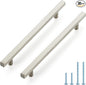 JOY DECOR 30 Pack 7-1/2 Inch Brushed Nickel Square Cabinet Handles Stainless Steel Cabinet Hardware Pulls for Kitchen and Drawers with 10 Inch Overall Length