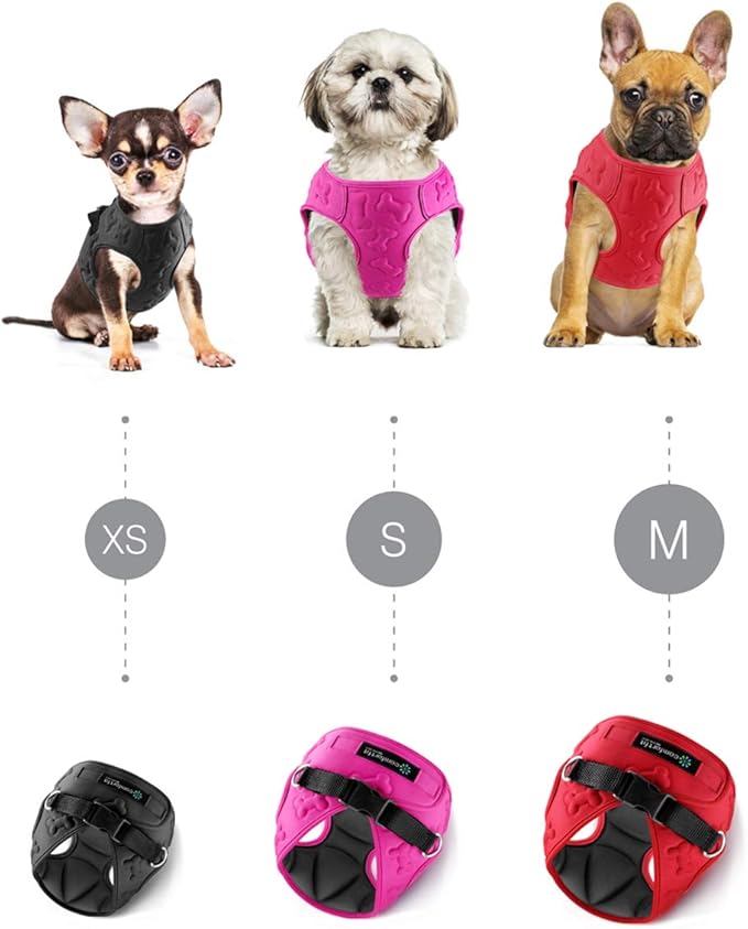 Comfort Fit Dog Harness No Pull No Escape Harness Adjustable Buckles Soft Padded Reflective Choke Step in Dog Vest with Easy Control Handle for Small Medium Large Dogs & Puppies-Mewly Pet